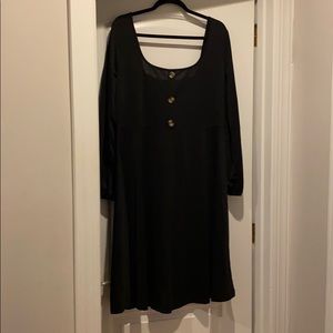 Black off the shoulder dress w/ 3 buttons